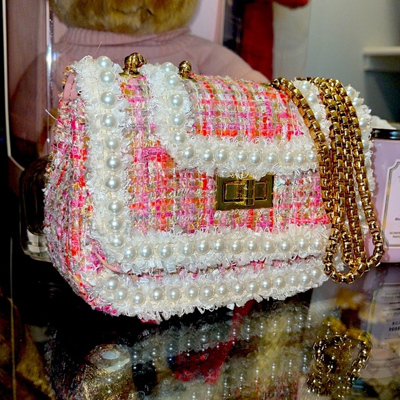 Vintage Cottage Cute mini Pink Purse - Picture 2 of 3